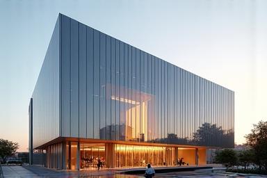 Dramatic photo of a modern building exterior